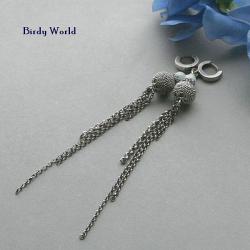 stylowe,długie kolczyki z akwamarynem - Kolczyki - Biżuteria
