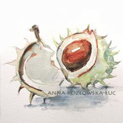 akwarela,obrazek,unikat,roślina - Ilustracje, rysunki, fotografia - Wyposażenie wnętrz