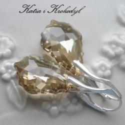 Swarovski golden shadow,ekskluzywne,eleganckie - Kolczyki - Biżuteria