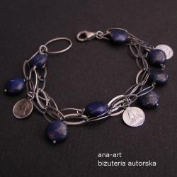 kobieca,elegancka,granatowy,lapis lazulii - Bransoletki - Biżuteria