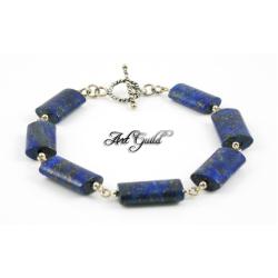 Elegancka,romantyczna bransoleta,lapis lazuli - Bransoletki - Biżuteria