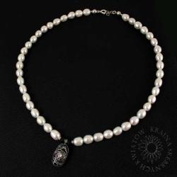 artclay,autorski,srebrny,perły, - Naszyjniki - Biżuteria
