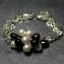 Bransoletki srebrna bransoletka z perłami i granatami
