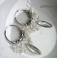 Kolczyki wire-wrapping,ozdobne,koła,Swarovski,białe,ślub