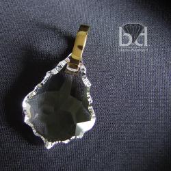 wisior Swarovski,kropla Swarovski,złote - Wisiory - Biżuteria