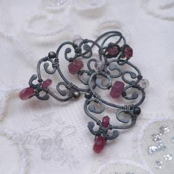 romantyczne,wire-wrappnig,Maqda,misterne - Kolczyki - Biżuteria