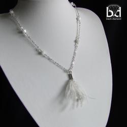 naszyjnik z pi&oacute;rami,swarovski naszyjnik - Naszyjniki - Biżuteria