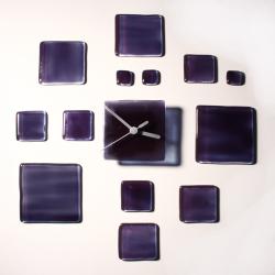 zegar,szkło,na ścianę,design,prezent - Zegary - Wyposażenie wnętrz