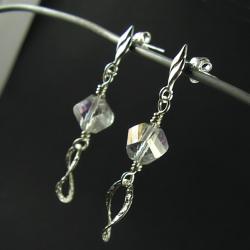 kolczyki z kryształkami Swarovski,skręcone - Kolczyki - Biżuteria