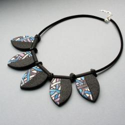fimo,oryginalny naszyjnik,lawa, - Naszyjniki - Biżuteria