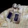 Kolczyki srebrne kolczyki z lapis lazuli i perłami
