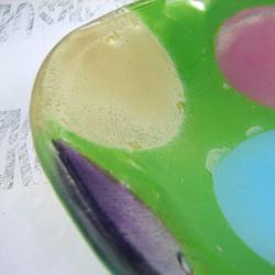 szkło,kolorowa patera,w grochy - Ceramika i szkło - Wyposażenie wnętrz