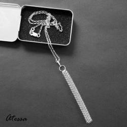 Elegancki naszyjnik srebrny - Naszyjniki - Biżuteria